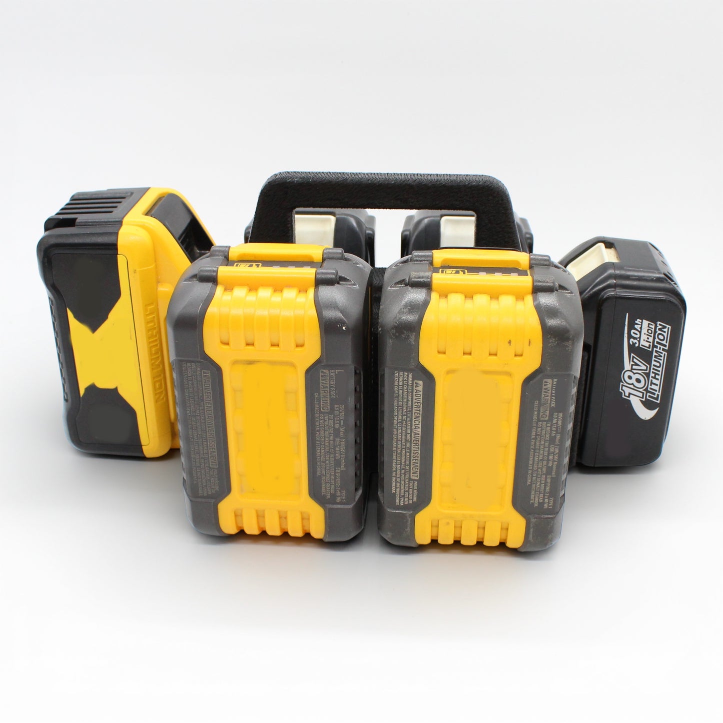 6 Slot Battery Caddy Carrying Holder Compatible w DeWalt 20V 60V & Makita 18V