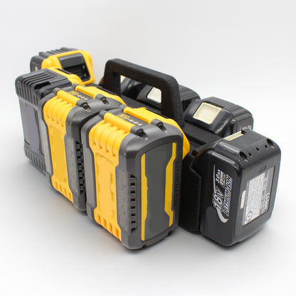 8 Slot Battery Caddy Carrying Holder Compatible w DeWalt 20V 60V & Makita 18V