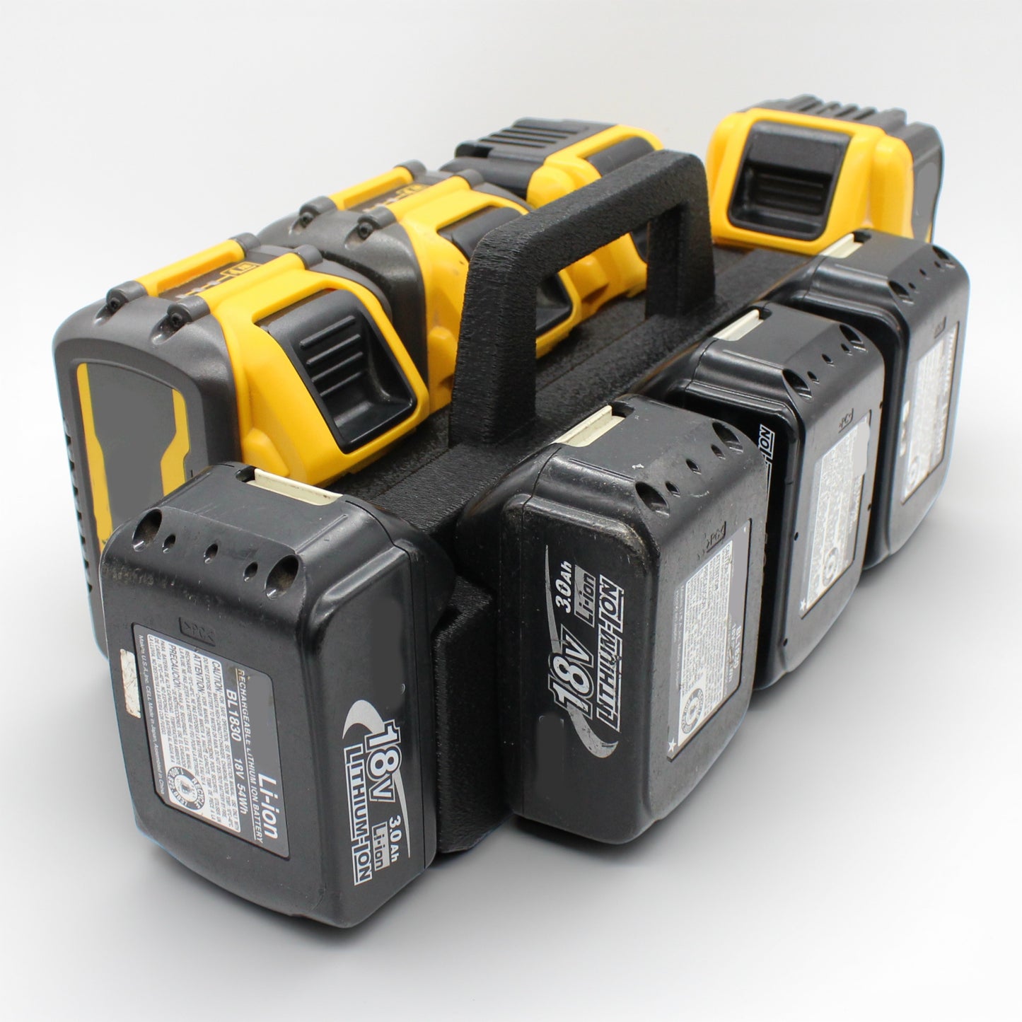 8 Slot Battery Caddy Carrying Holder Compatible w DeWalt 20V 60V & Makita 18V