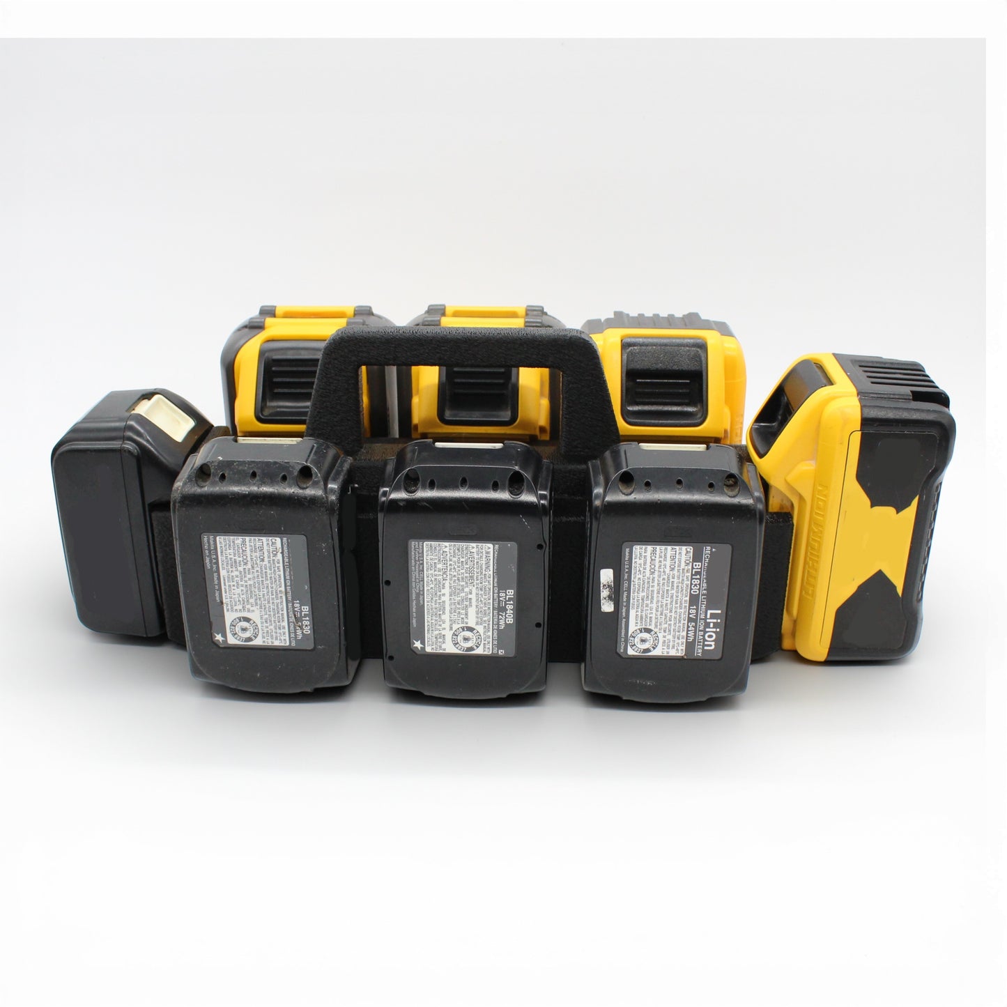 8 Slot Battery Caddy Carrying Holder Compatible w DeWalt 20V 60V & Makita 18V