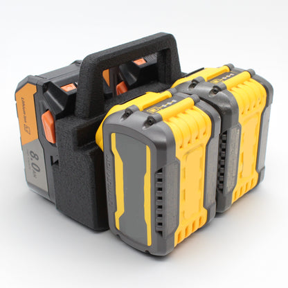 4 Slot Battery Caddy Carrying Holder Compatible w DeWalt 20V 60V & RIDGID 18V