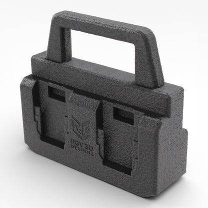 4 Slot Battery Caddy Carrying Holder Compatible w DeWalt 20V 60V & RIDGID 18V