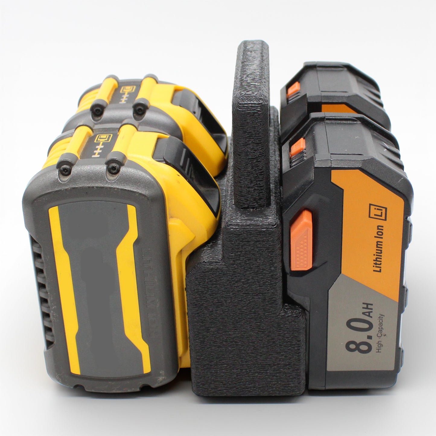 4 Slot Battery Caddy Carrying Holder Compatible w DeWalt 20V 60V & RIDGID 18V