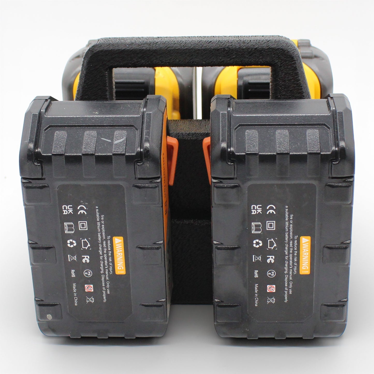 4 Slot Battery Caddy Carrying Holder Compatible w DeWalt 20V 60V & RIDGID 18V