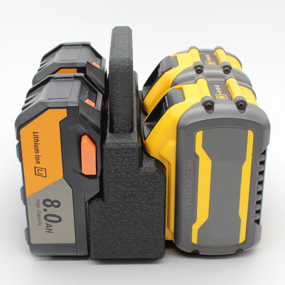 4 Slot Battery Caddy Carrying Holder Compatible w DeWalt 20V 60V & RIDGID 18V