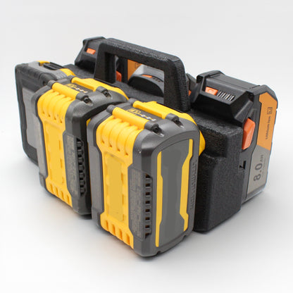 6 Slot Battery Caddy Carrying Holder Compatible w DeWalt 20V 60V & RIDGID 18V