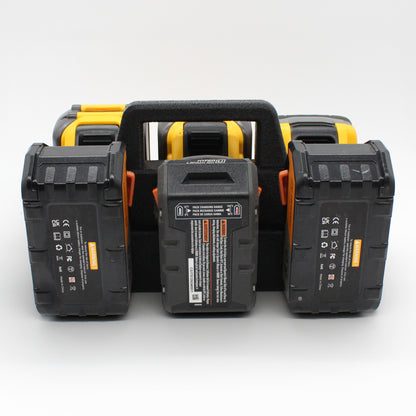 6 Slot Battery Caddy Carrying Holder Compatible w DeWalt 20V 60V & RIDGID 18V