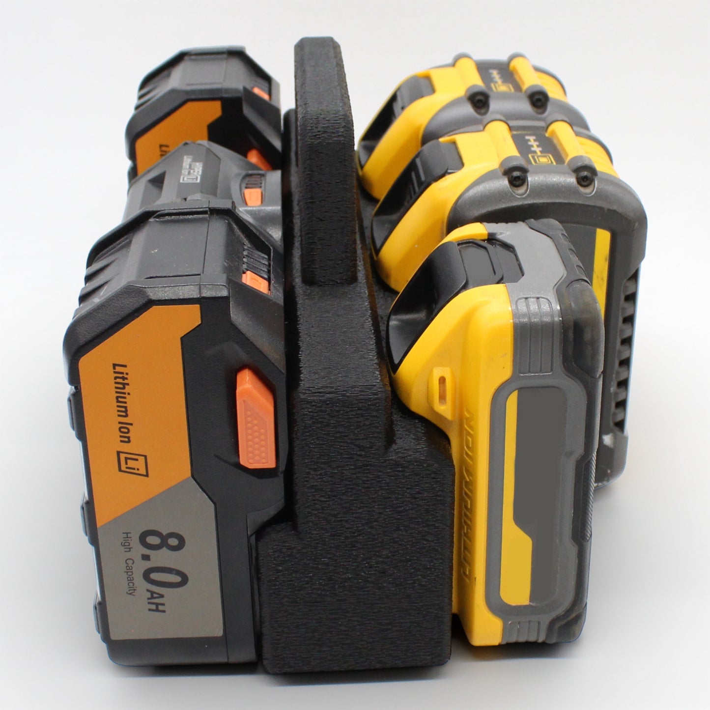 6 Slot Battery Caddy Carrying Holder Compatible w DeWalt 20V 60V & RIDGID 18V