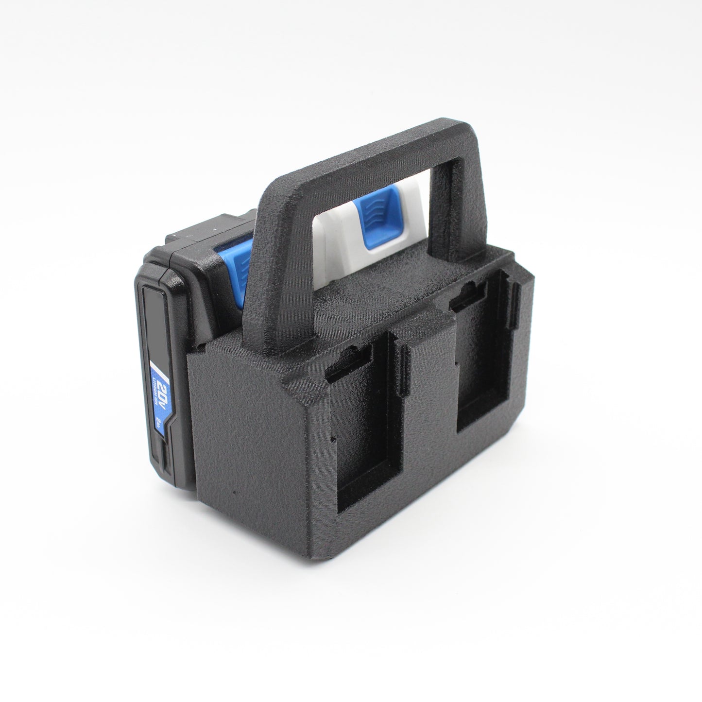 4 Slot Battery Caddy Carrying Holder Compatible w HART 20V Batteries