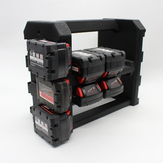 24 Slot Battery Caddy Holder Compatible w Milwaukee M18 Batteries