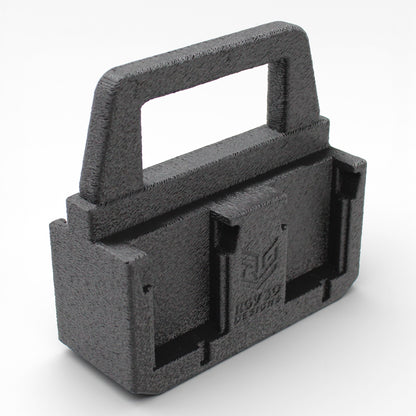 4 Slot Battery Caddy Carrying Holder Compatible w Milwaukee M18 & Makita 18V