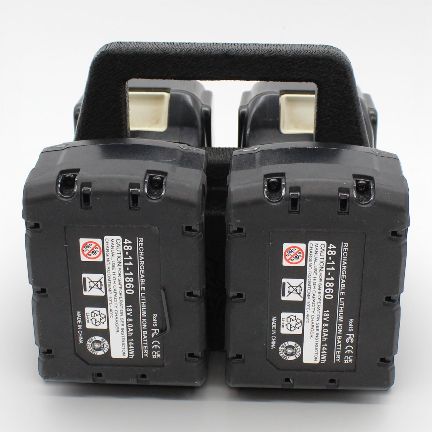 4 Slot Battery Caddy Carrying Holder Compatible w Milwaukee M18 & Makita 18V