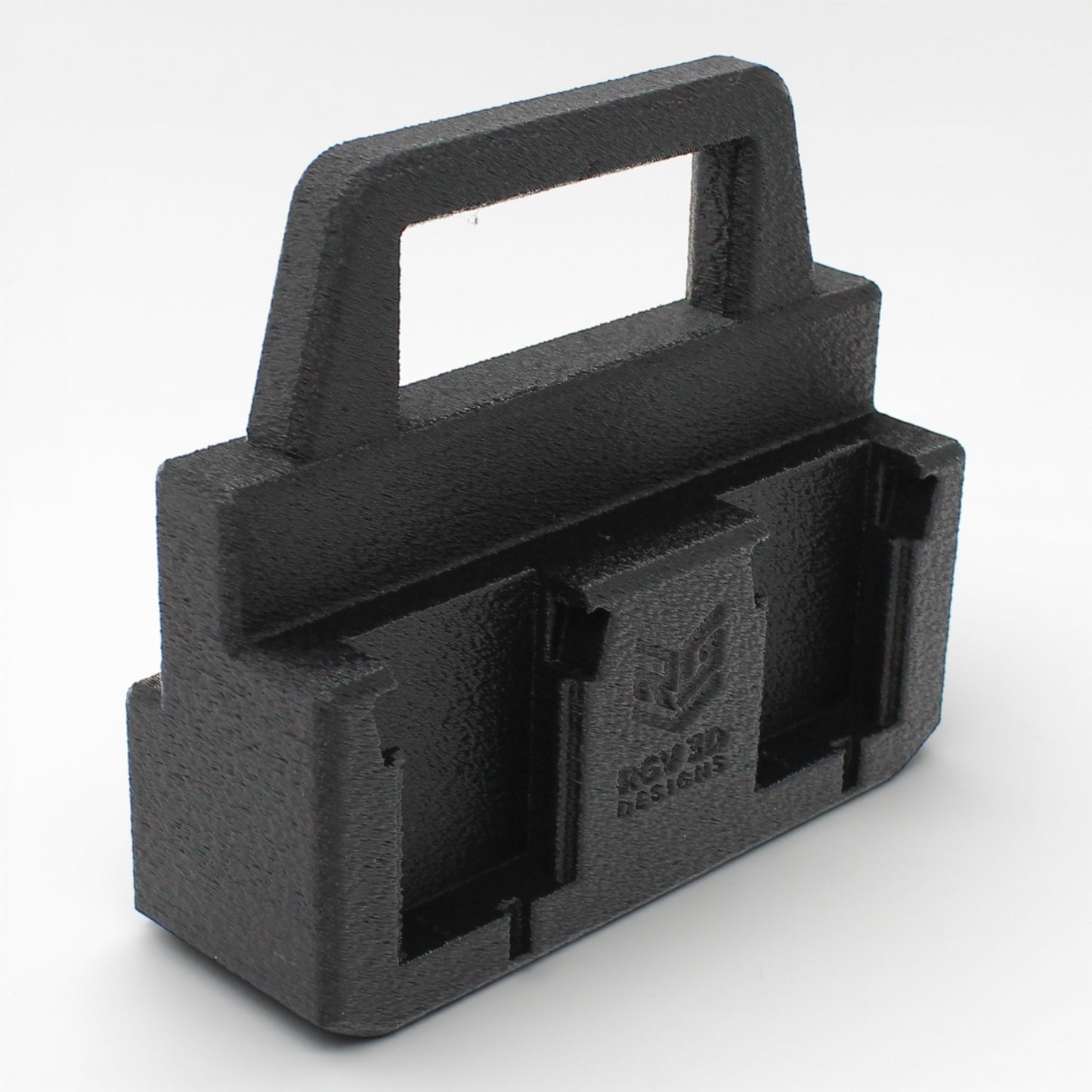 4 Slot Battery Caddy Carrying Holder Compatible w Milwaukee M18 & RIDGID 18V