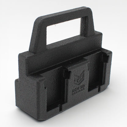 4 Slot Battery Caddy Carrying Holder Compatible w Milwaukee M18 & RIDGID 18V