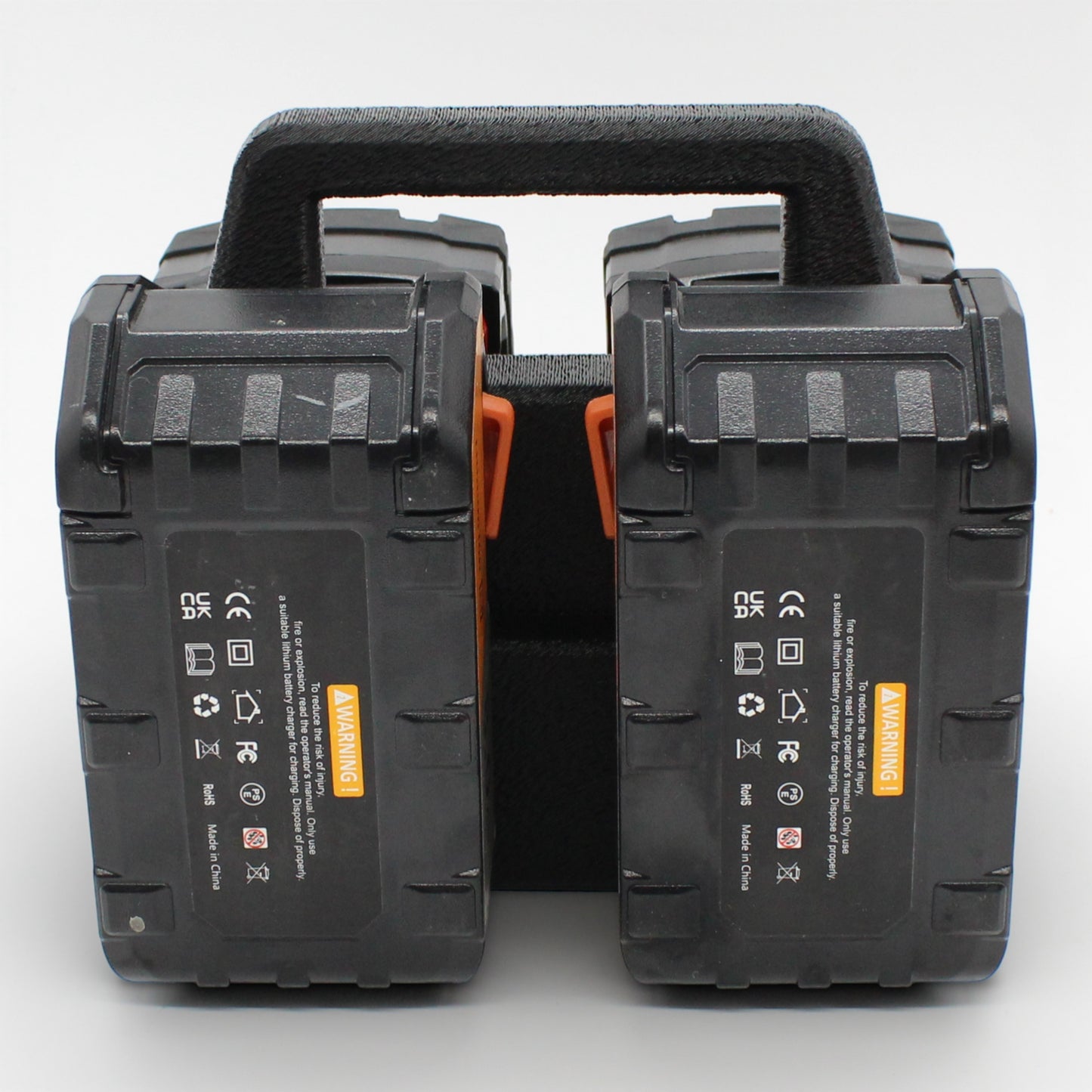 4 Slot Battery Caddy Carrying Holder Compatible w Milwaukee M18 & RIDGID 18V