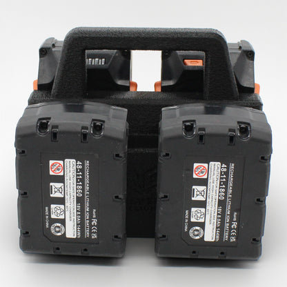 4 Slot Battery Caddy Carrying Holder Compatible w Milwaukee M18 & RIDGID 18V