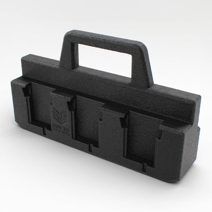 6 Slot Battery Caddy Carrying Holder Compatible w Milwaukee M18 & RIDGID 18V