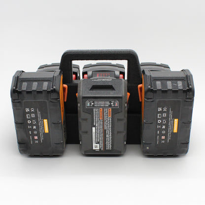 6 Slot Battery Caddy Carrying Holder Compatible w Milwaukee M18 & RIDGID 18V