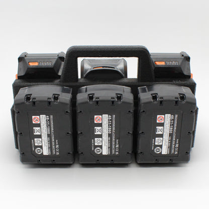 6 Slot Battery Caddy Carrying Holder Compatible w Milwaukee M18 & RIDGID 18V