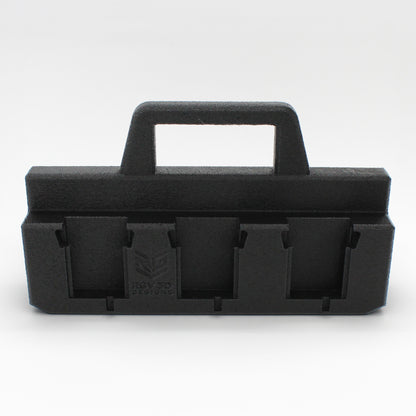 6 Slot Battery Caddy Carrying Holder Compatible w Milwaukee M18 & RIDGID 18V