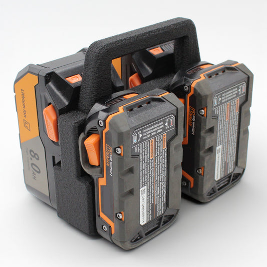4-Slot Battery Caddy Holder Compatible with RIDGID 18V Batteries
